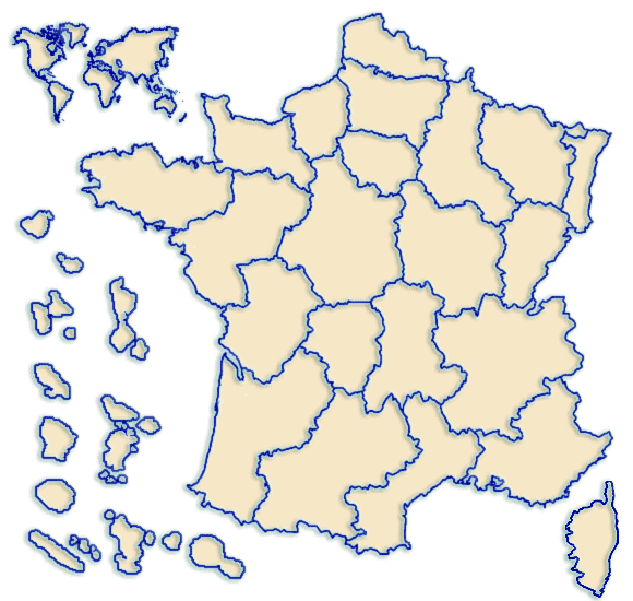 Carte des régions de france